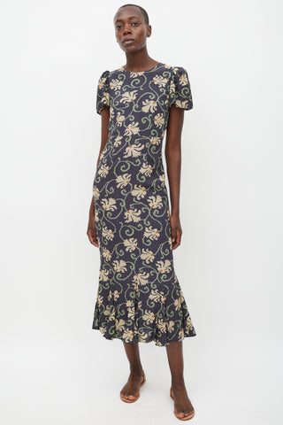 Rhode Navy 
Multicolour Floral Dress