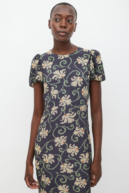 Rhode Navy 
Multicolour Floral Dress