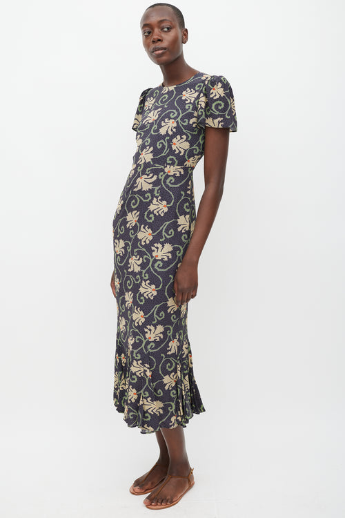 Rhode Navy 
Multicolour Floral Dress