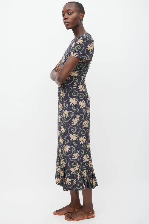 Rhode Navy 
Multicolour Floral Dress