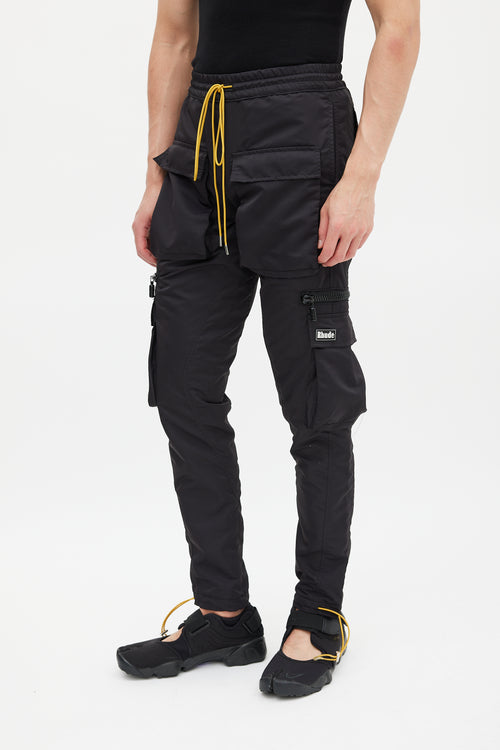 Rhude Black Drawcord Jogger