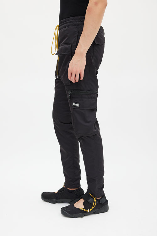 Rhude Black Drawcord Jogger