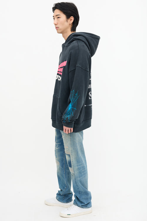 Rhude Black 
Multi Rhonda Graphic Hoodie