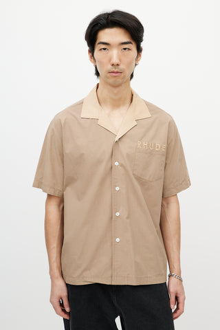 Rhude Brown Logo Shirt