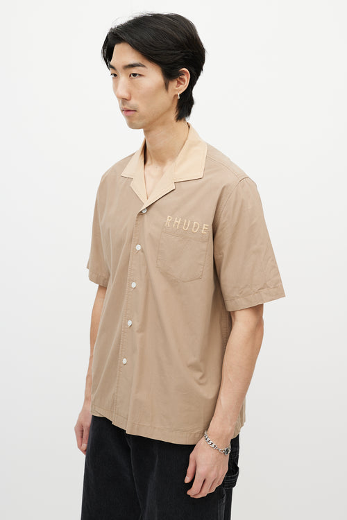 Rhude Brown Logo Shirt