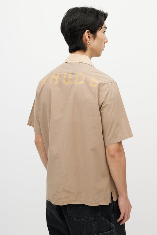 Rhude Brown Logo Shirt