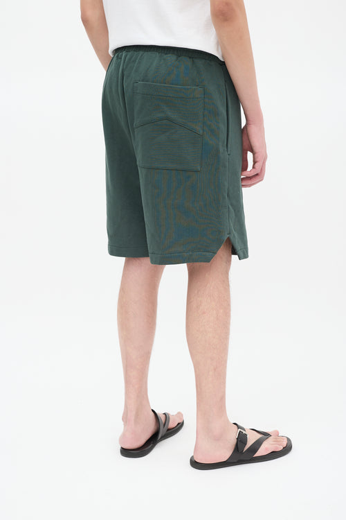 Rhude Green Logo Sweat Shorts