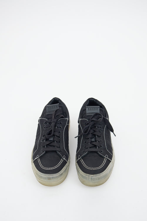 Rhude Black Nylon V1 Lo Sneaker