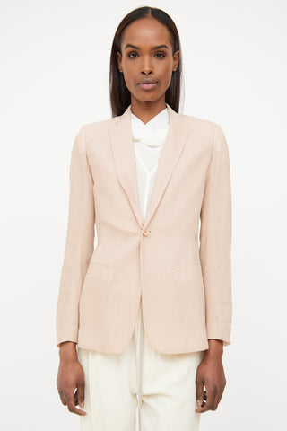 Rick Owens Beige Long Sleeve Blazer