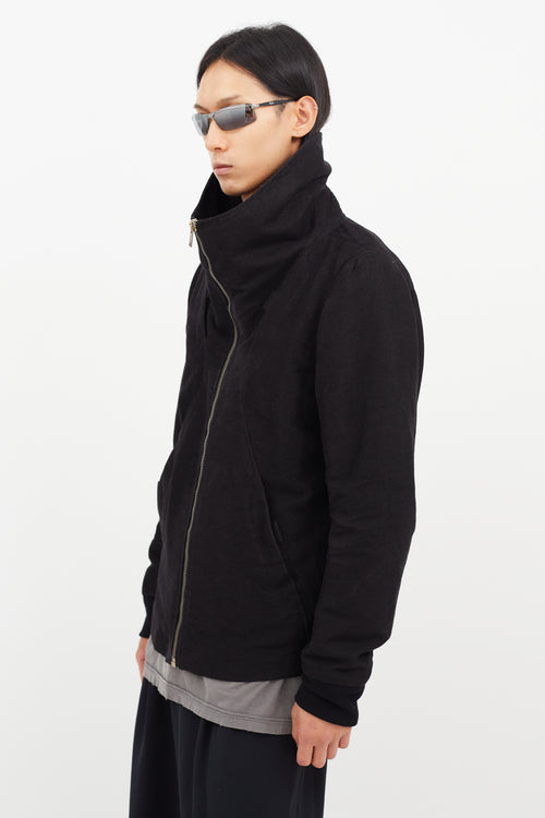 Rick Owens Black Cowl Jacket