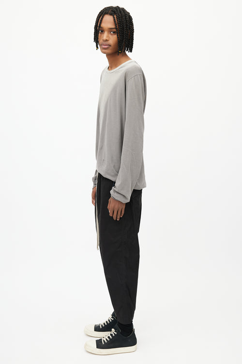 Rick Owens Black Drop Seat Pant