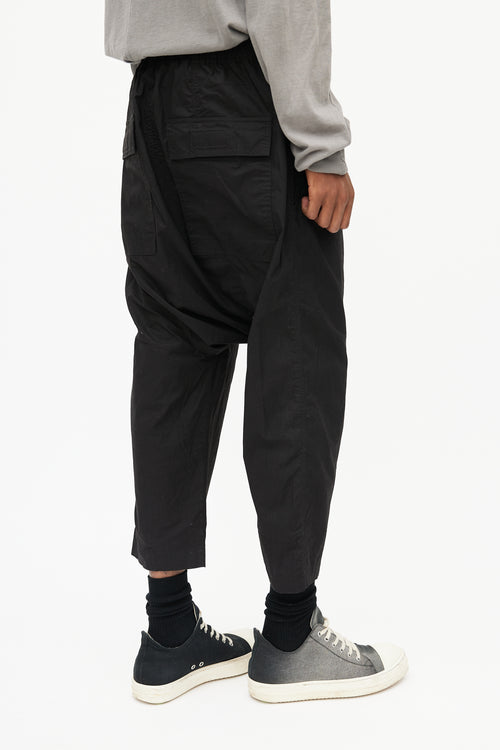 Rick Owens Black Drop Seat Pant