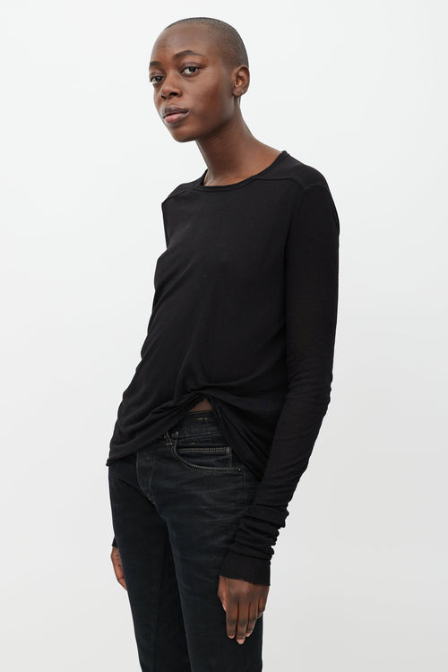 Rick Owens Black Gathered Top