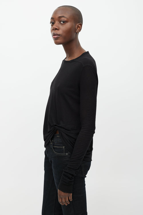 Rick Owens Black Gathered Top