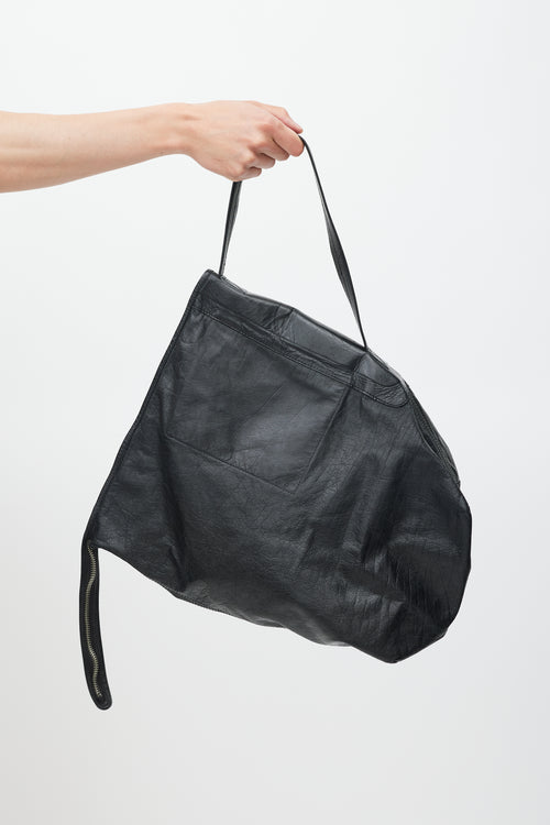 Rick Owens Black Leather Shoulder Bag