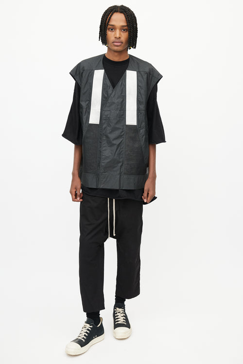 Rick Owens Black Patch Oversized Vest