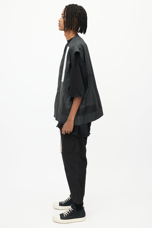 Rick Owens Black Patch Oversized Vest