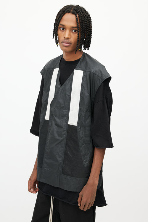 Rick Owens Black Patch Oversized Vest