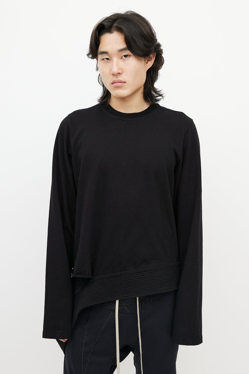 Rick Owens Black Strap Sweatshirt