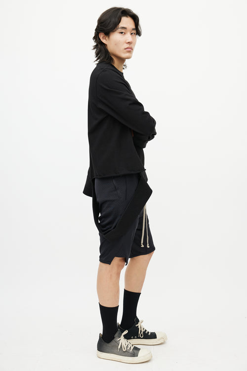 Rick Owens Black Strap Sweatshirt