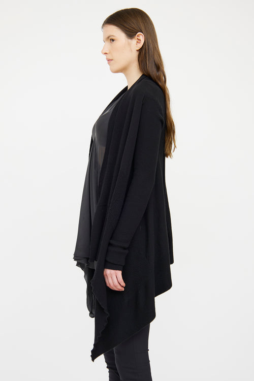 Rick Owens Black Larry 19 Cardigan