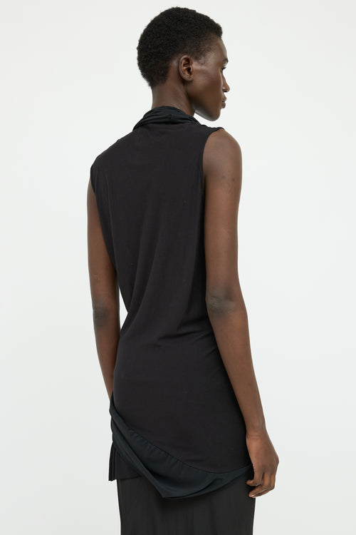 Rick Owens Black Lilies Draped Top