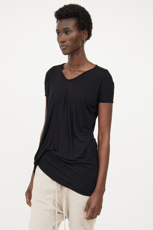 Rick Owens Black SS17 Tied T-shirt