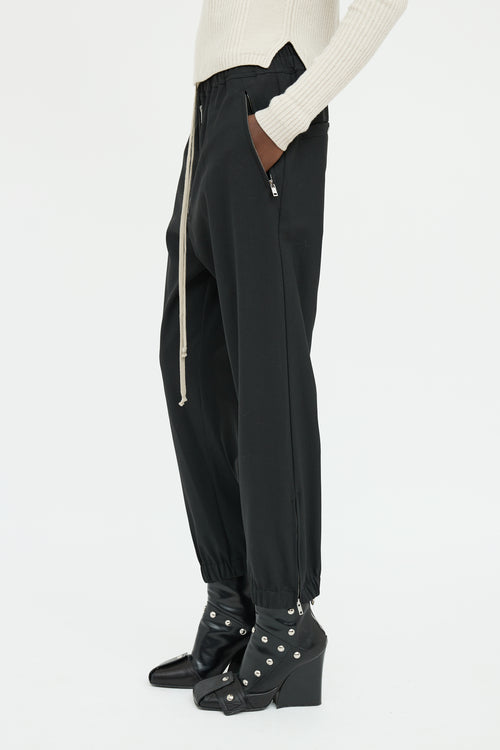 Rick Owens FW 2020 Black Zip Detail Pant