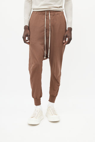 Rick Owens Brown Drop Seat Trouser