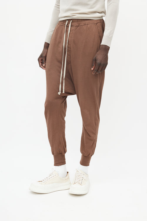 Rick Owens Brown Drop Seat Trouser