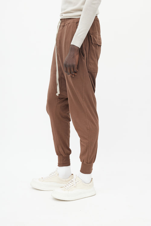 Rick Owens Brown Drop Seat Trouser