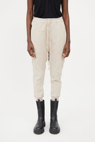 Rick Owens X Champion Beige Drop Pocket Sweatpant