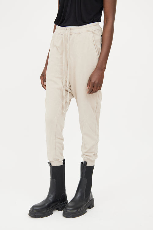 Rick Owens X Champion Beige Drop Pocket Sweatpant