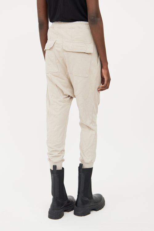 Rick Owens X Champion Beige Drop Pocket Sweatpant