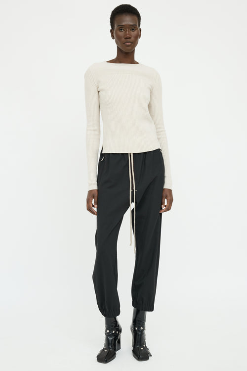 Rick Owens SS 2020 Cream Lana Wool Sweater