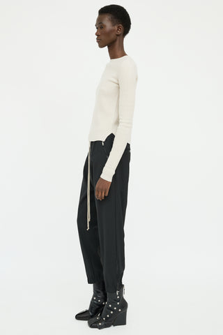 Rick Owens SS 2020 Cream Lana Wool Sweater