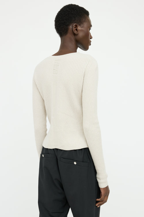 Rick Owens SS 2020 Cream Lana Wool Sweater