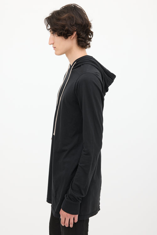 Rick Owens DRKSHDW Black Cotton Hoodie