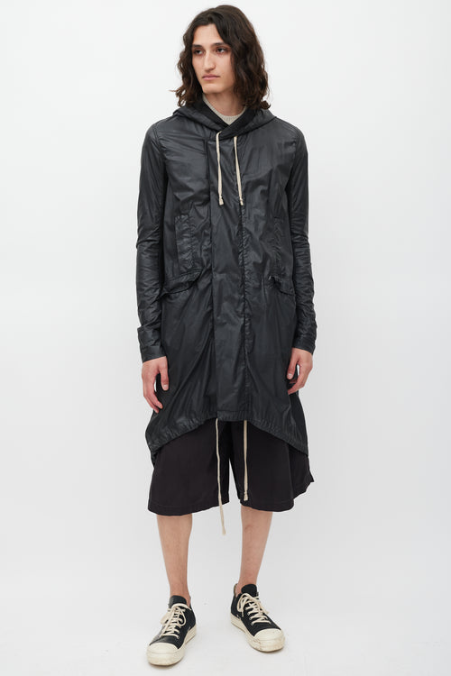 Rick Owens DRKSHDW Black Hooded Coat