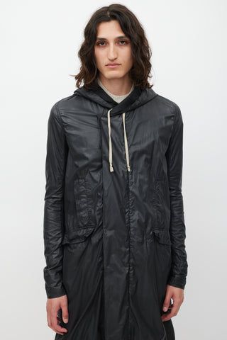 Rick Owens DRKSHDW Black Hooded Coat