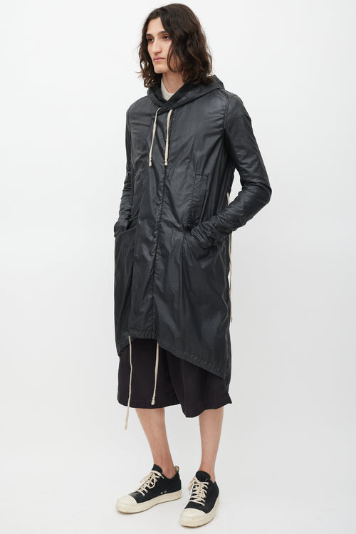 Rick Owens DRKSHDW Black Hooded Coat