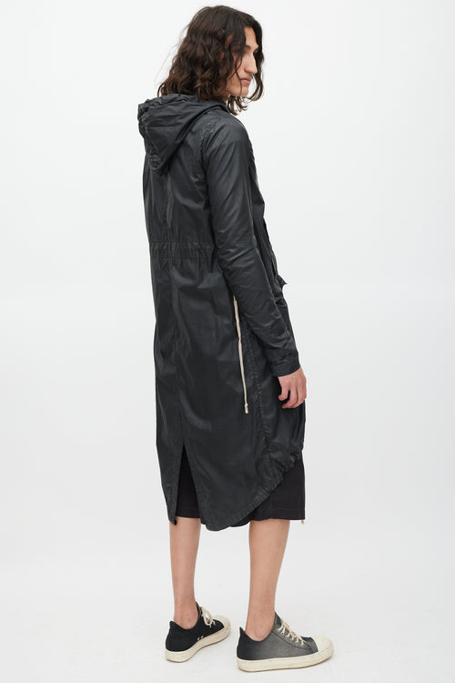 Rick Owens DRKSHDW Black Hooded Coat