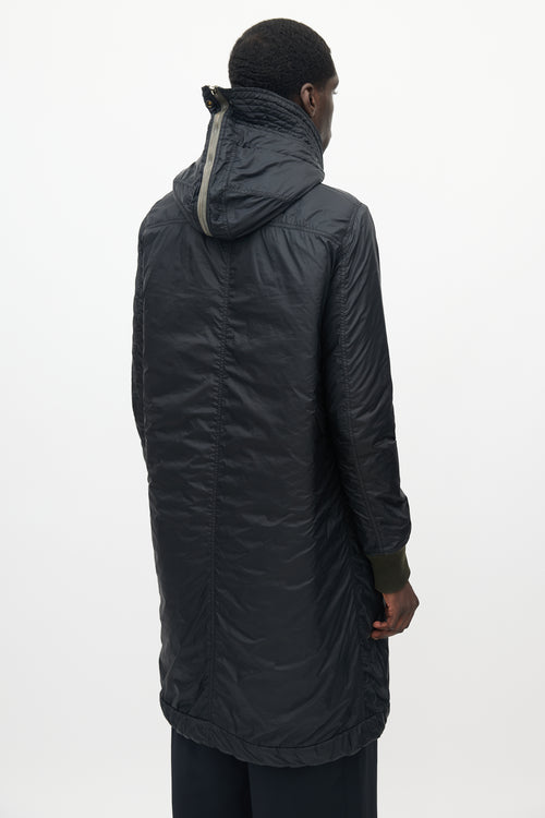 Rick Owens DRKSHDW Black Nylon Hooded Parka