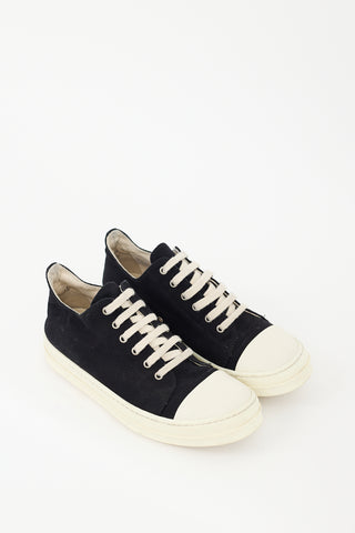 Rick Owens Black 
White Ramones Sneaker