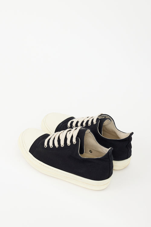 Rick Owens Black 
White Ramones Sneaker