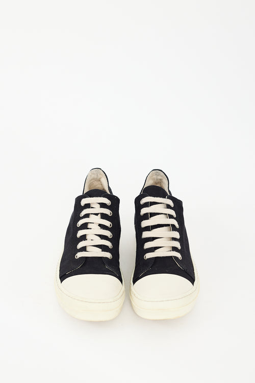 Rick Owens Black 
White Ramones Sneaker