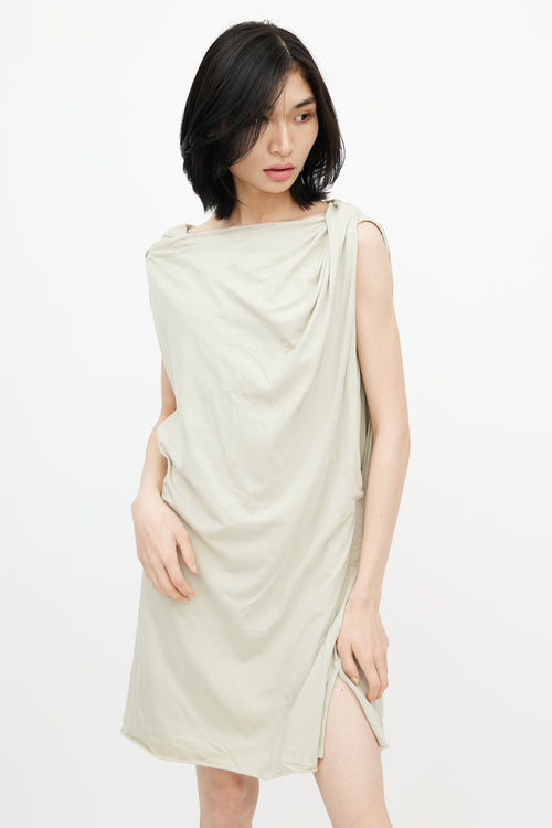 Rick Owens DRKSHDW Cream Toga Tunic Dress