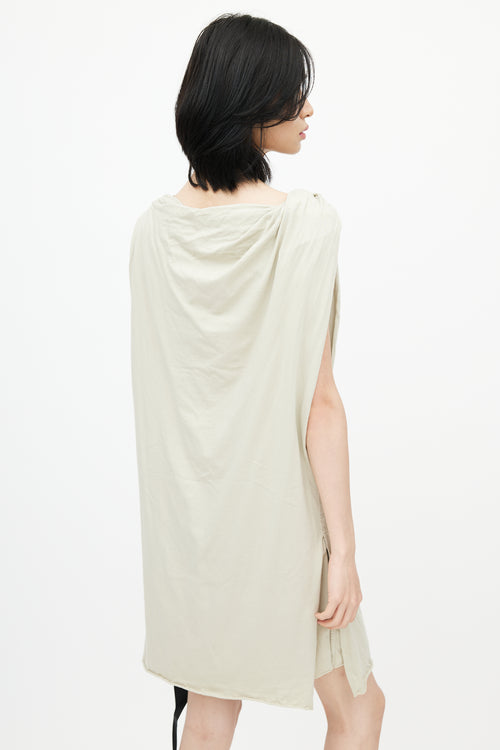 Rick Owens DRKSHDW Cream Toga Tunic Dress