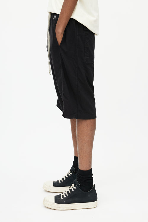 Rick Owens Drkshdw Black Drawstring Shorts