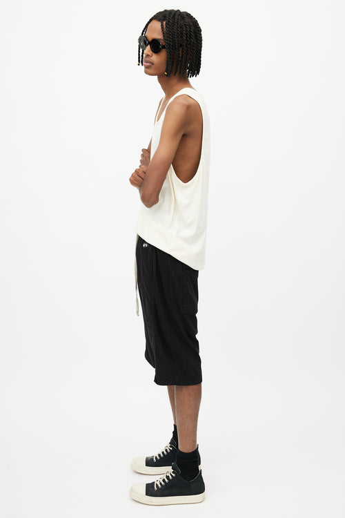 Rick Owens Drkshdw Black Drawstring Shorts